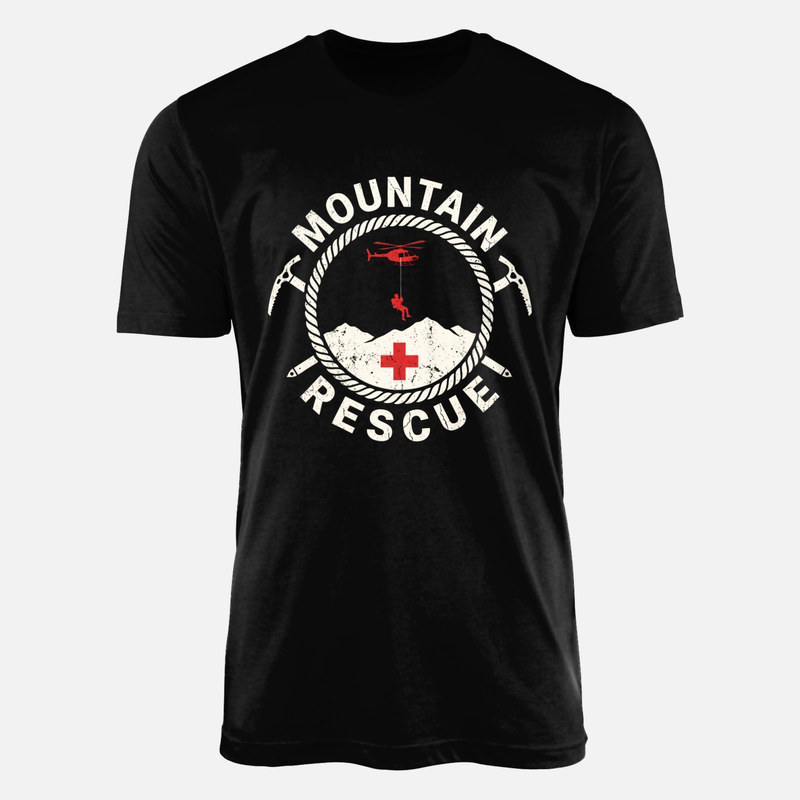 T-shirts: Bergrettung mit Helikopter