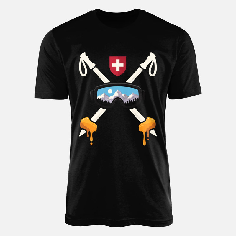 T-shirts: Schweiz Ski und Fondue