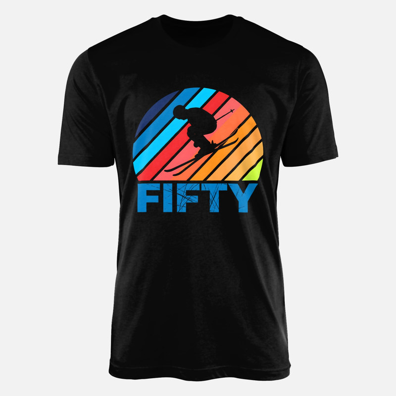 T-shirts: Skifahrer 50. Geburtstag Retro
