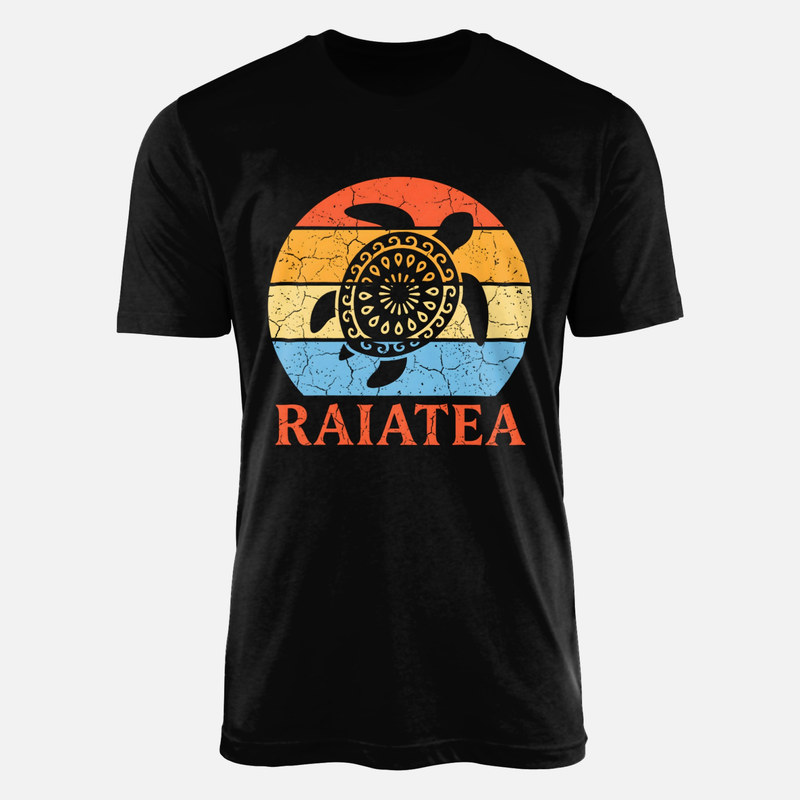 T-shirts: Tribal-Schildkr&ouml;te Raiatea Retro