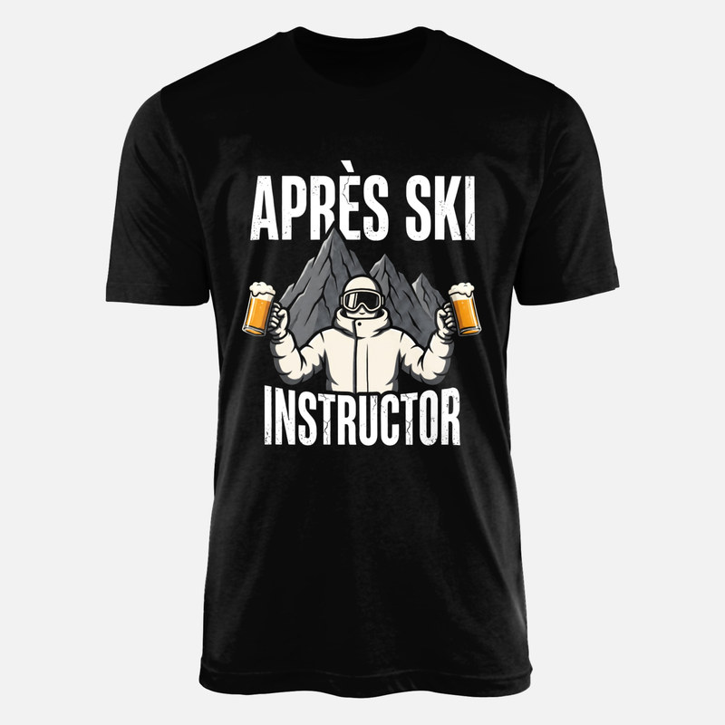 T-shirts: Apr&egrave;s-Ski Skilehrer mit Bier