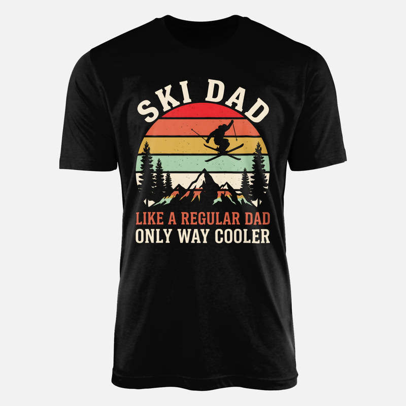 T-shirts: Ski-Papa Retro-Sonnenuntergang