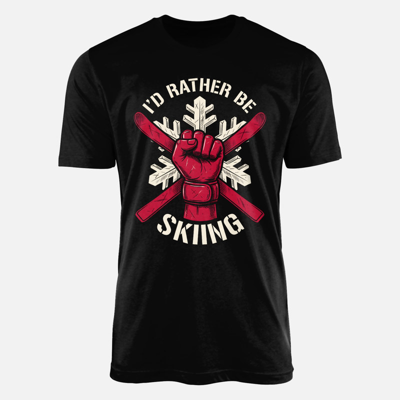 T-shirts: Lieber Skifahren Faust mit Ski