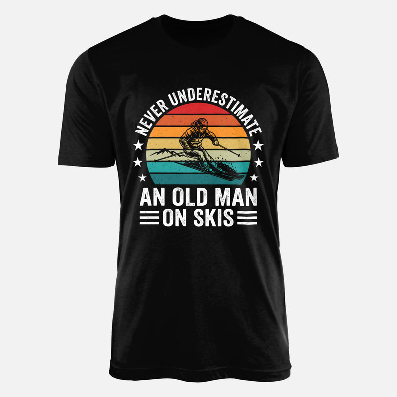 T-shirts: Alter Mann auf Skiern Retro