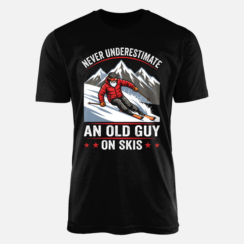 T-shirts: Untersch&auml;tze nie alten Mann auf Skiern