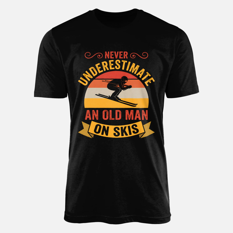 T-shirts: Alter Mann auf Skiern Retro