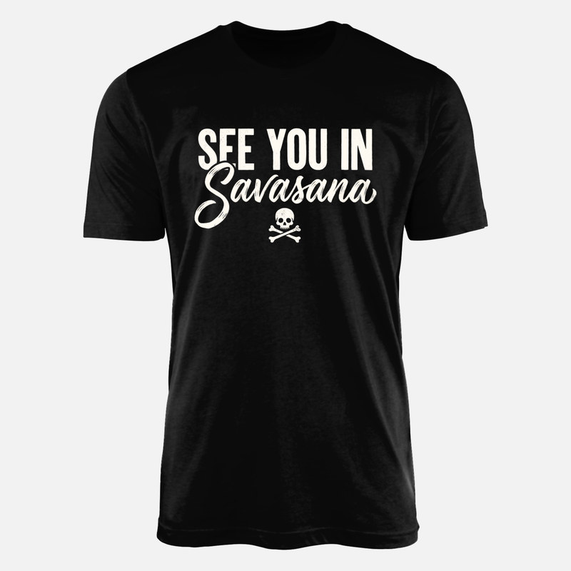 T-shirts: Totenkopf Savasana Yoga Humor
