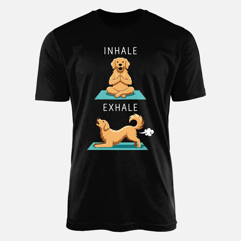 T-shirts: Yoga Hund Inhale Exhale Pups