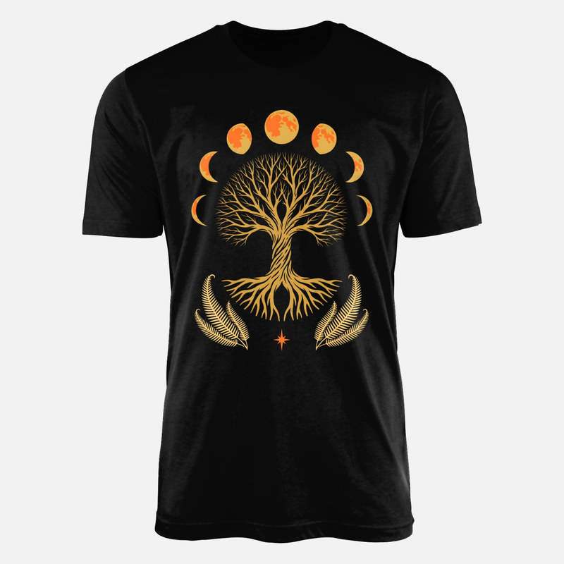 T-shirts: Lebensbaum mit Mondphasen