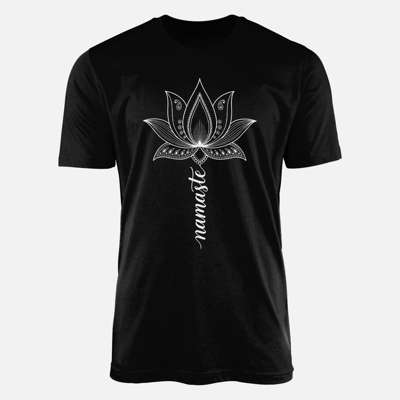 T-shirts: Lotusbl&uuml;te mit Namaste