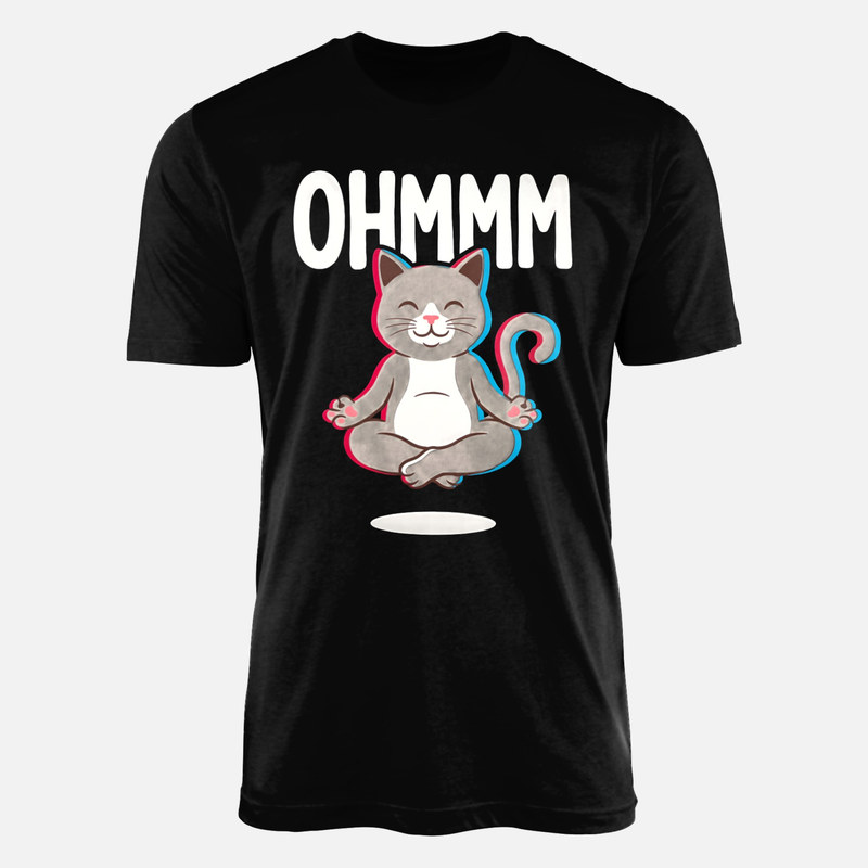 T-shirts: Meditierende Katze im Lotussitz