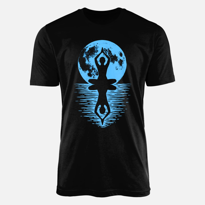 T-shirts: Meditation bei Vollmond mit Spiegelung