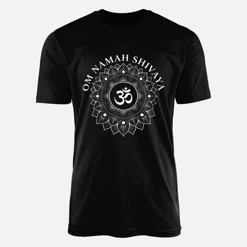 T-shirts: Om-Symbol mit Mandala und Mantra