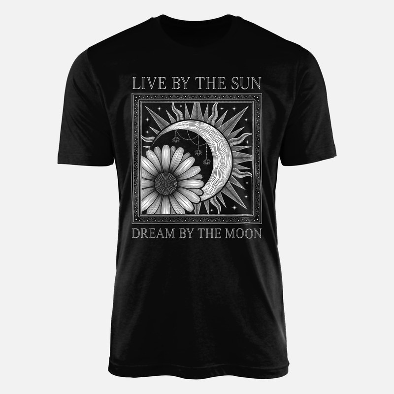 T-shirts: Sonne Mond und Blume Mystisch