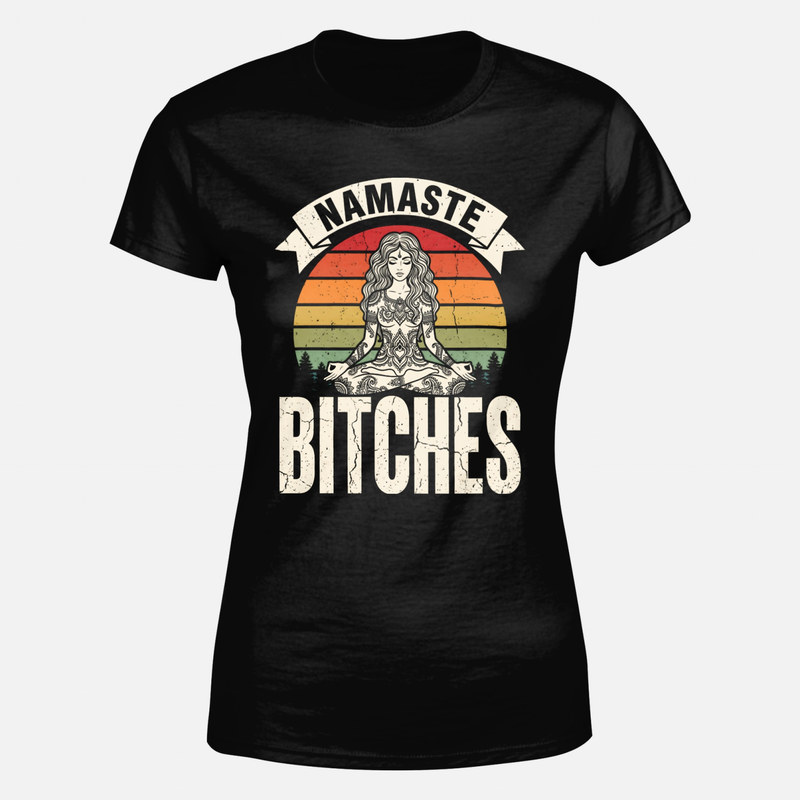T-shirts: Meditierende Frau Namaste Bitches