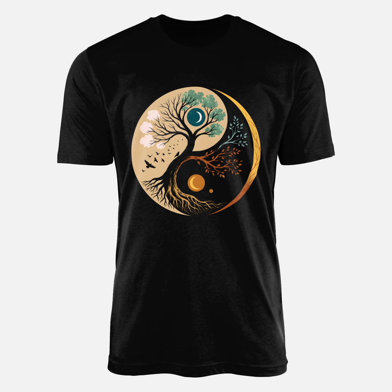 T-shirts: Yin Yang Baum der Vier Jahreszeiten
