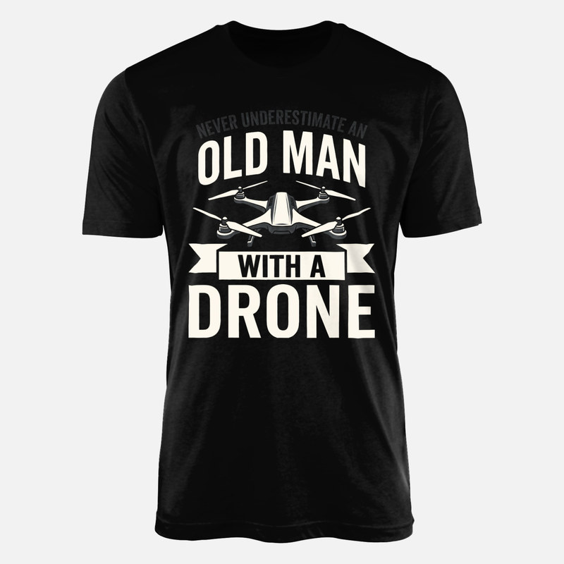 T-shirts: Alter Mann mit Drohne
