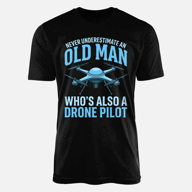 T-shirts: Alter Mann und Drohnenpilot
