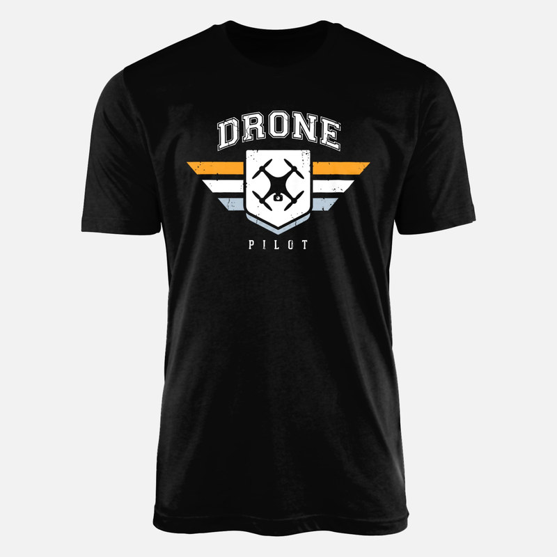 T-shirts: Drohnenpilot Wappen mit Fl&uuml;geln