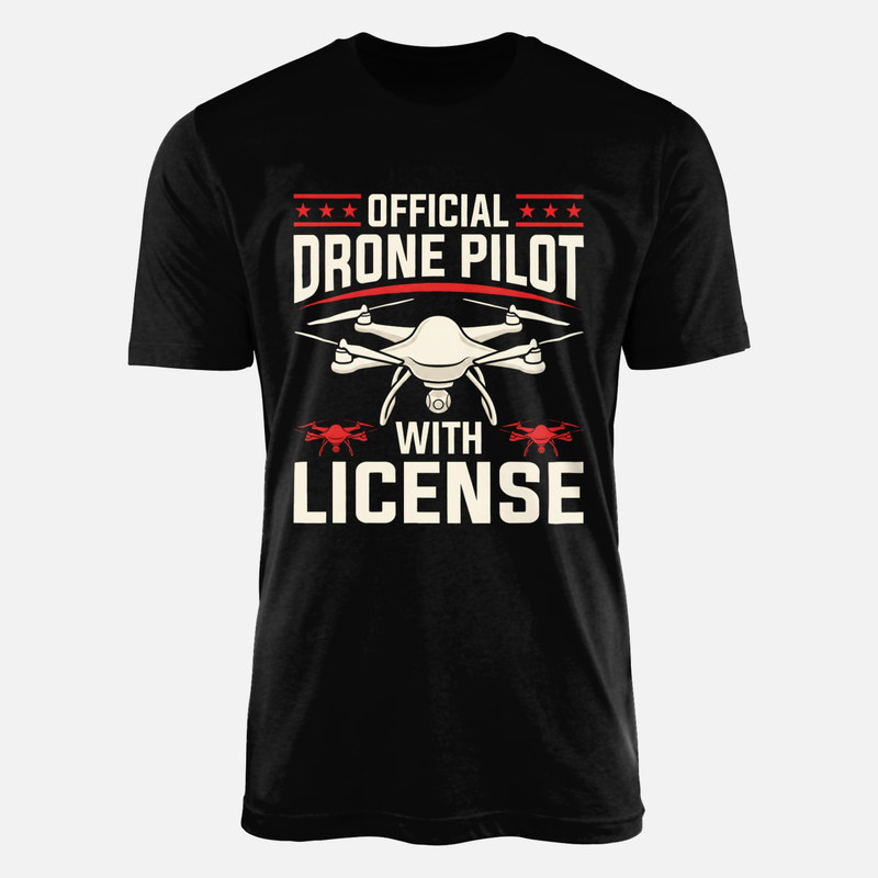 T-shirts: Offizieller Drohnenpilot mit Lizenz