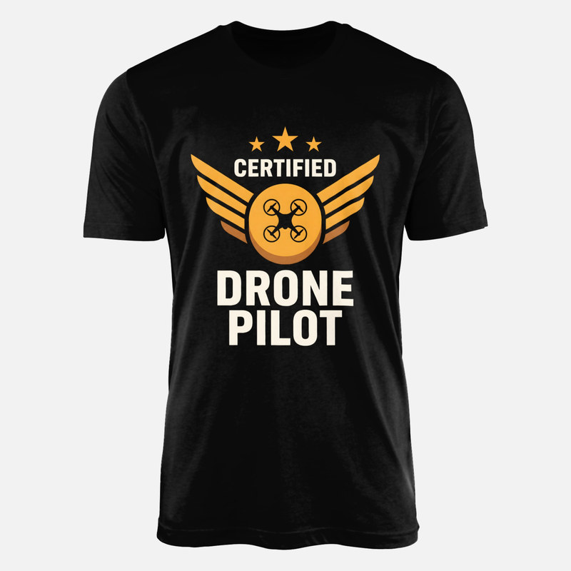T-shirts: Zertifizierter Drohnenpilot Emblem
