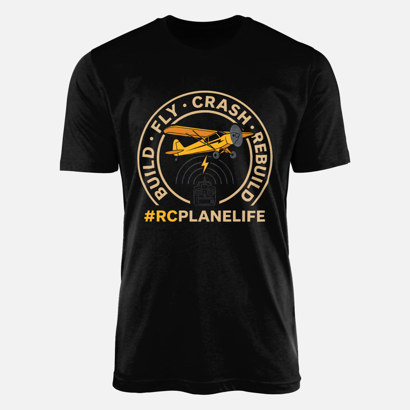 T-shirts: Bauen Fliegen Abst&uuml;rzen Wiederaufbauen RC