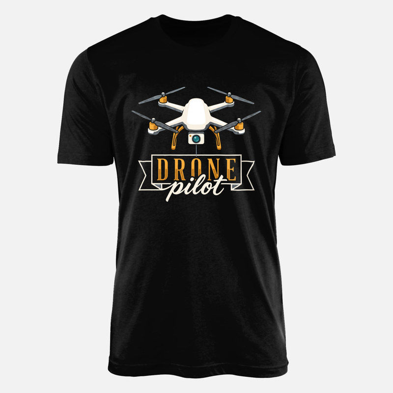 T-shirts: Drohnenpilot mit Quadrocopter