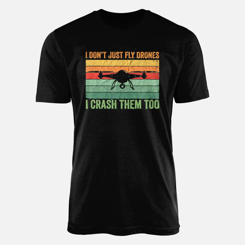 T-shirts: Drohne Fliegen und Abst&uuml;rzen Retro