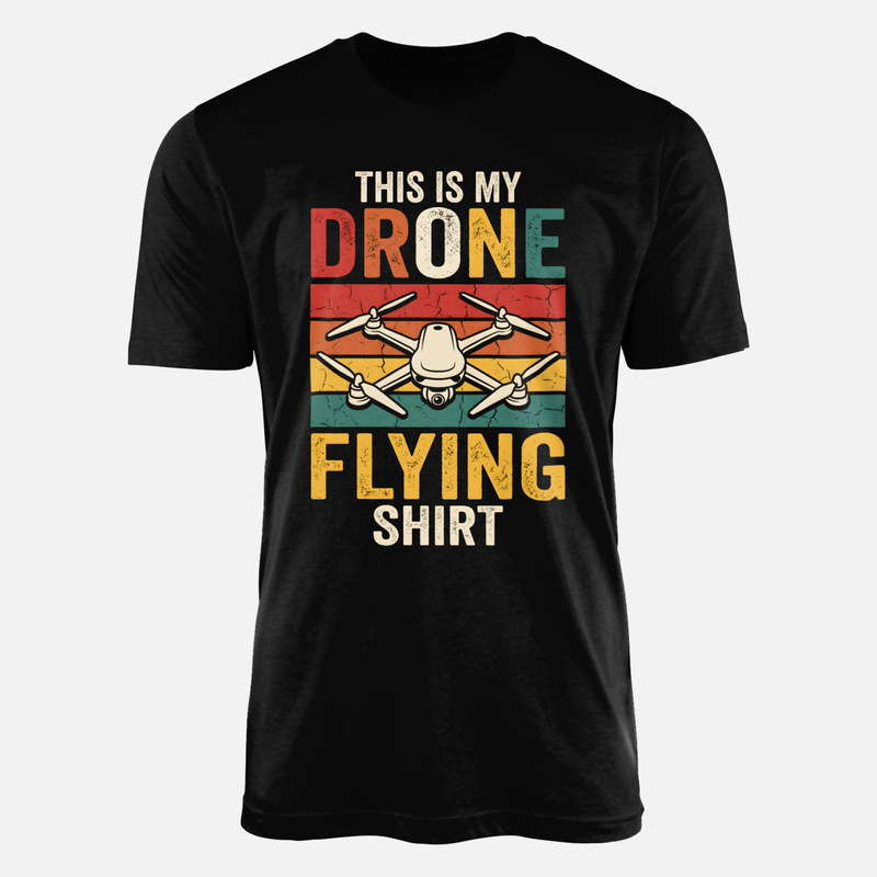 T-shirts: Mein Drohnen-Flugshirt Retro-Sonnenuntergang