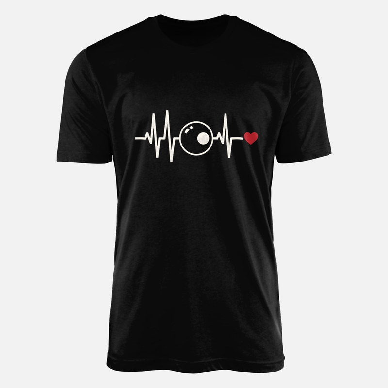 T-shirts: Herzschlag mit Auge und Puls