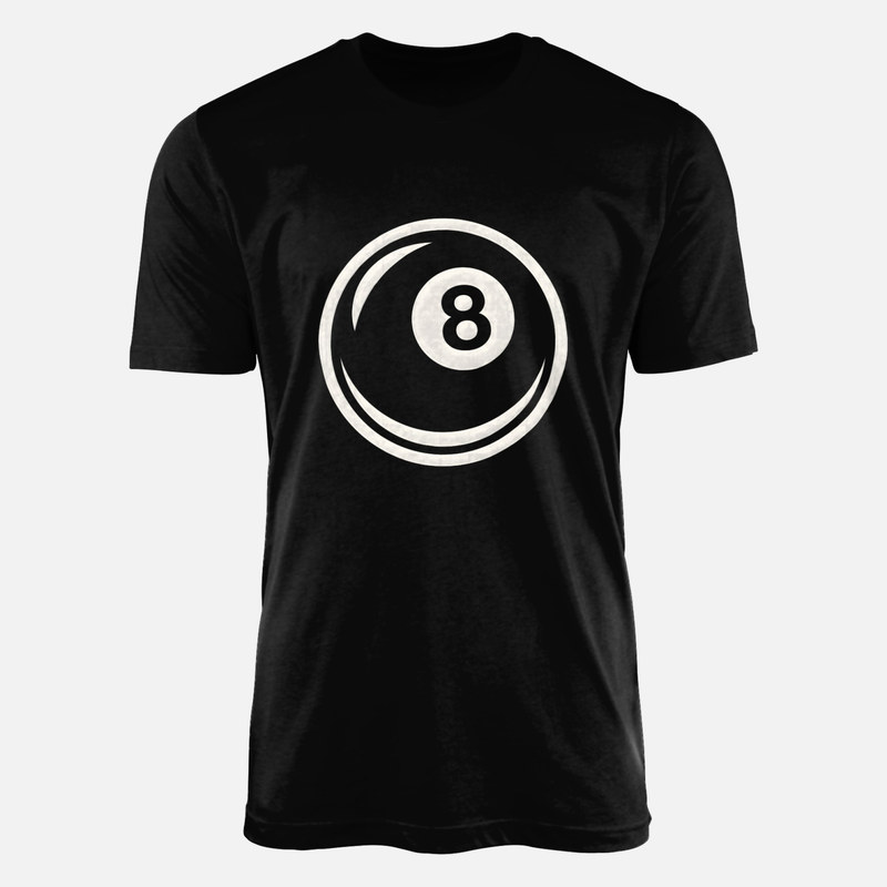 T-shirts: Billardkugel 8 Minimalistisch