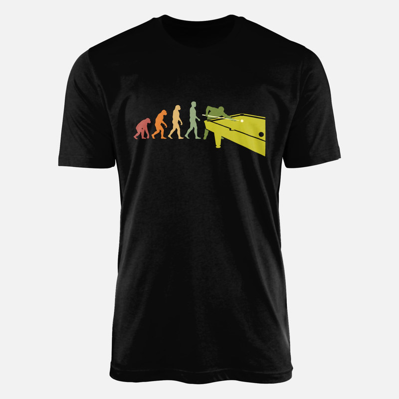 T-shirts: Evolution Billardspieler