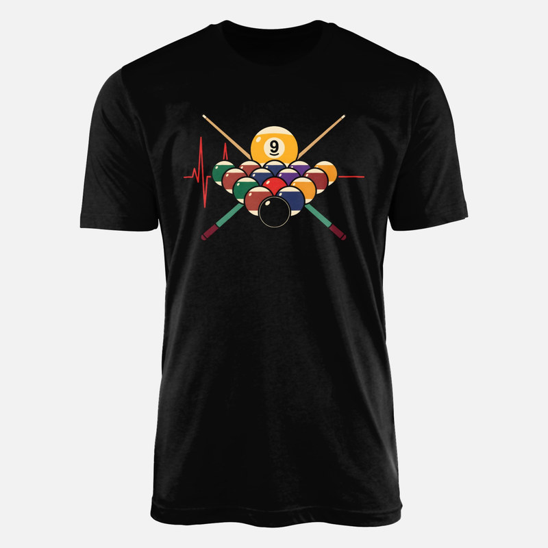 T-shirts: Herzschlag Billard 9er Ball