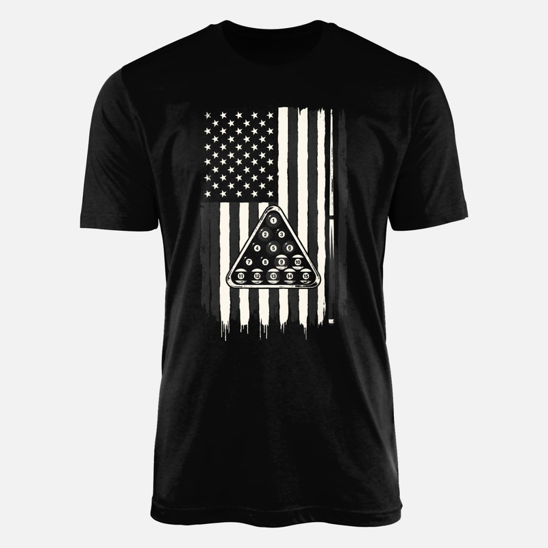 T-shirts: Billardkugeln mit US-Flagge Grunge