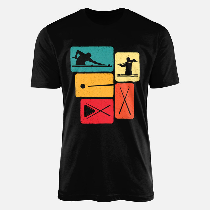 T-shirts: Retro Billard Farbbl&ouml;cke