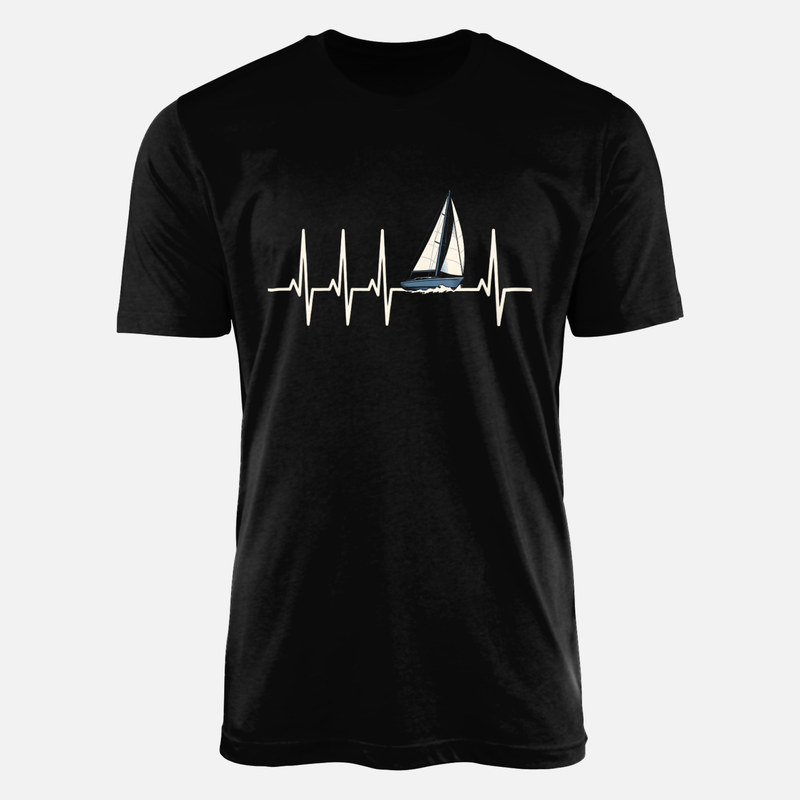 T-shirts: Segelboot Herzschlag EKG