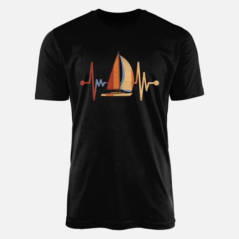 T-shirts: Segelboot mit Herzschlag Vintage