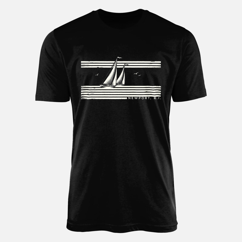 T-shirts: Segelschiffe Newport Vintage Gravur