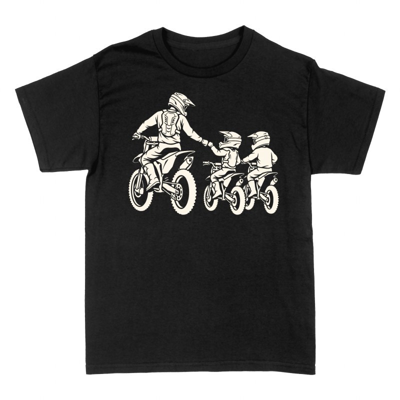 T-shirts: Motocross Vater und Kinder Faustgru&szlig;