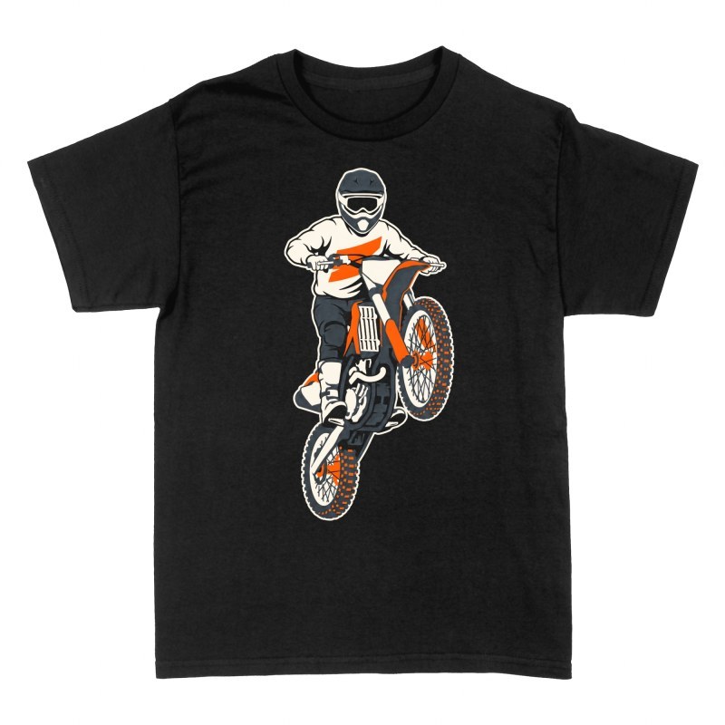 T-shirts: Motocross-Fahrer beim Sprung
