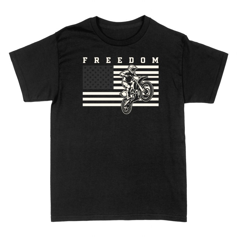 T-shirts: Motocross Sprung USA Flagge Freedom