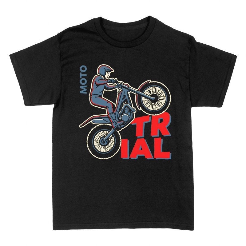 T-shirts: Trial-Fahrer mit Wheelie