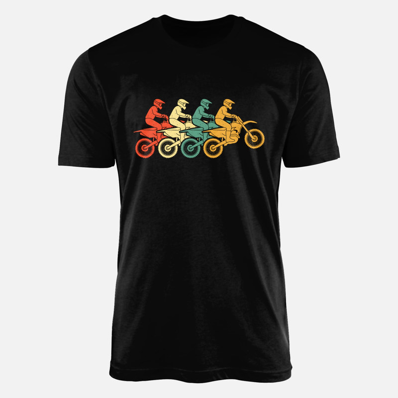 T-shirts: Motocross-Fahrer Retro-Sequenz