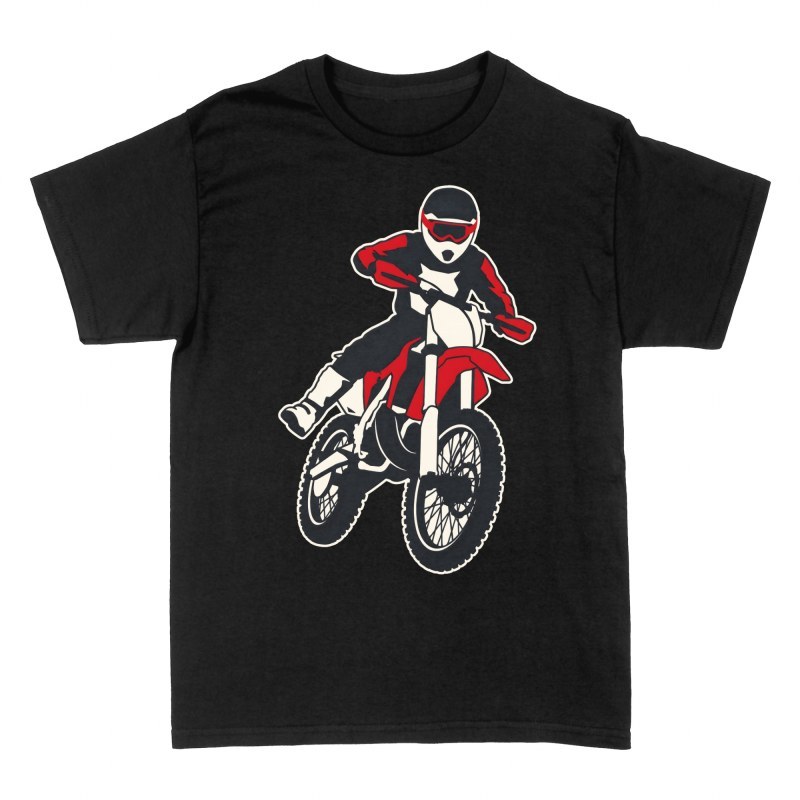 T-shirts: Motocross-Fahrer im Sprung