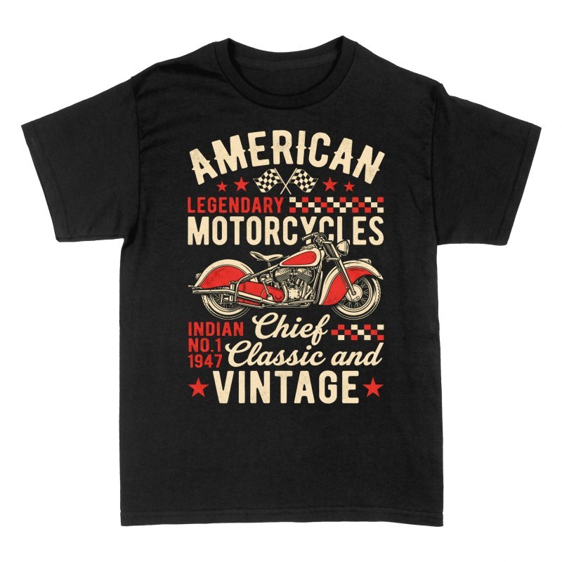 T-shirts: Amerikanisches Motorrad Vintage Biker
