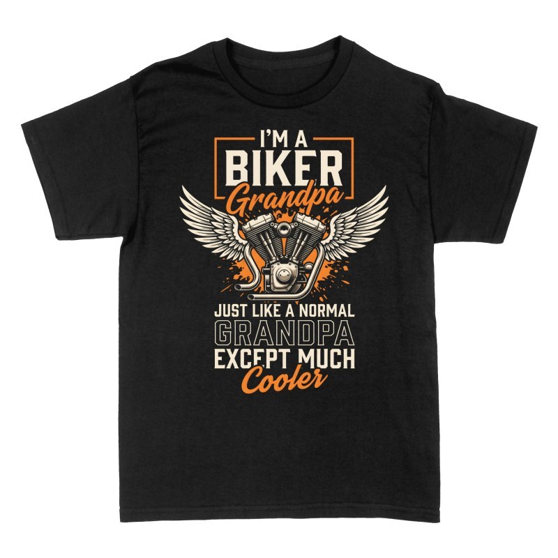 T-shirts: Biker Opa mit V-Twin Motor
