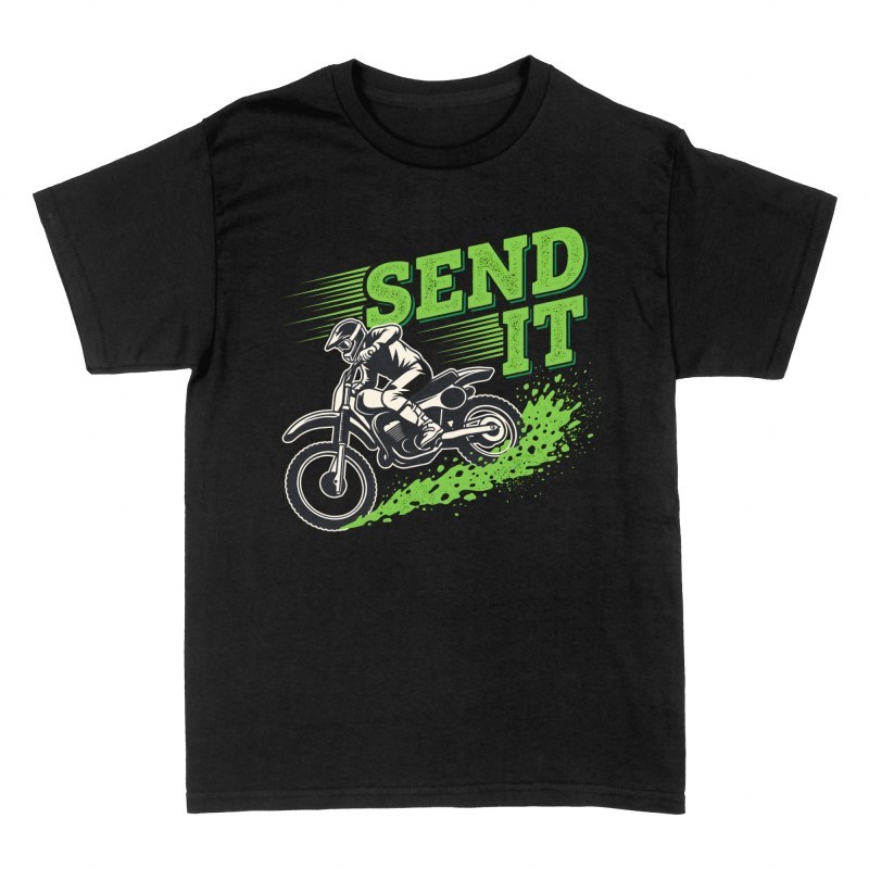 T-shirts: Motocross Send It Fahrer