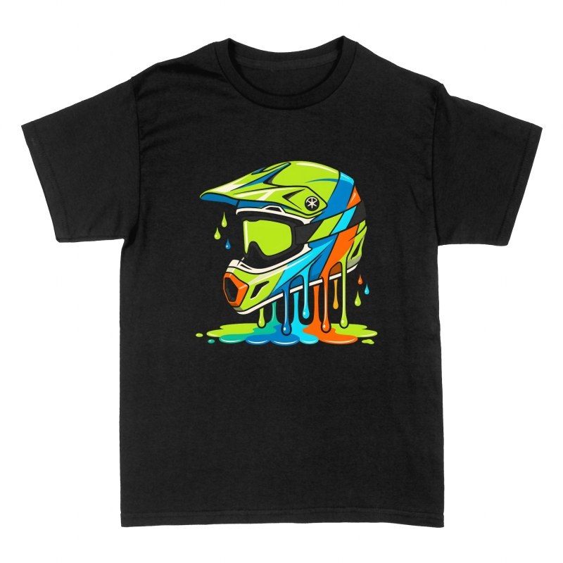 T-shirts: Schmelzender Motocross-Helm