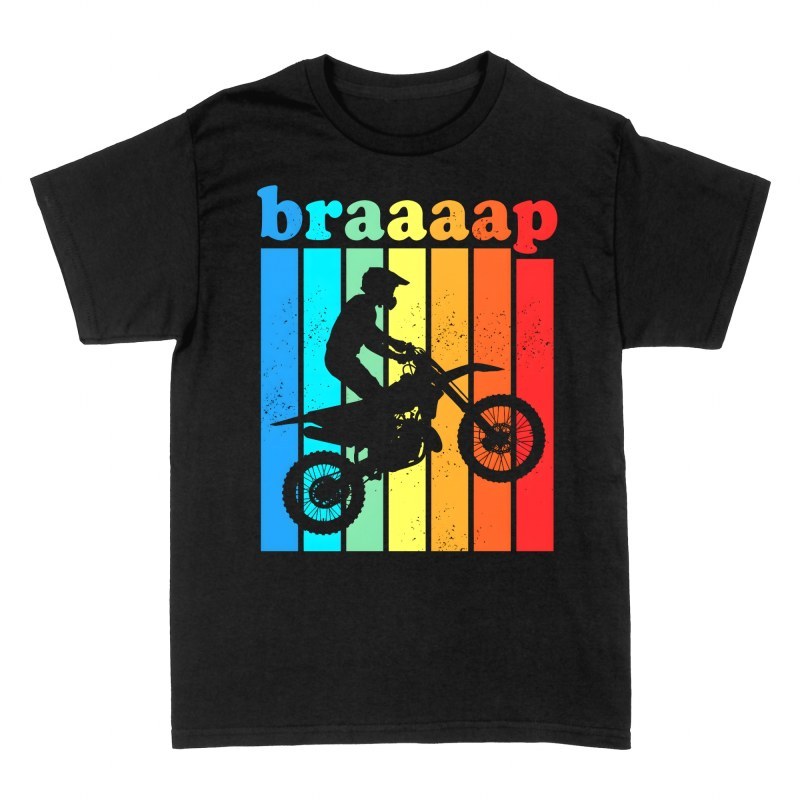T-shirts: Braaaap Motocross Retro