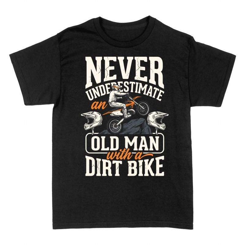 T-shirts: Alter Mann auf dem Dirt Bike